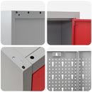 vidaXL Szerszámszekrény és pegboard szett polcokkal 6 pcs Fekete