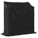 vidaxL Tűzifa állvány esővédővel 100,5x40,5x110,5 cm horganyzott acél