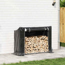 vidaXL Tűzifa állvány esővédővel 151x60,5x110,5 cm horganyzott acél