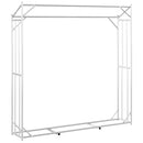 vidaXL Tűzifa állvány esővédővel 200x40x200 cm horganyzott acél