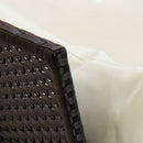 vidaXL fekete polyrattan kerti kanapé párnákkal