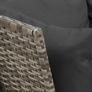 vidaXL szürke polyrattan kerti kanapé párnákkal