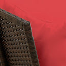 vidaXL barna polyrattan kerti kanapé párnákkal