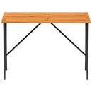 vidaXL fekete polyrattan kerti asztal akácfa lappal 105x75x72 cm