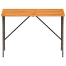 vidaXL szürke polyrattan akácfa lapos kerti asztal 105x75x72 cm