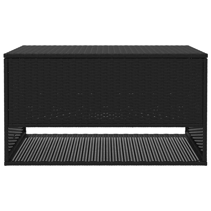 vidaXL fekete polyrattan kültéri párna doboz 100x55x55,5 cm