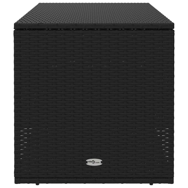 vidaXL fekete polyrattan kültéri párna doboz 100x55x55,5 cm