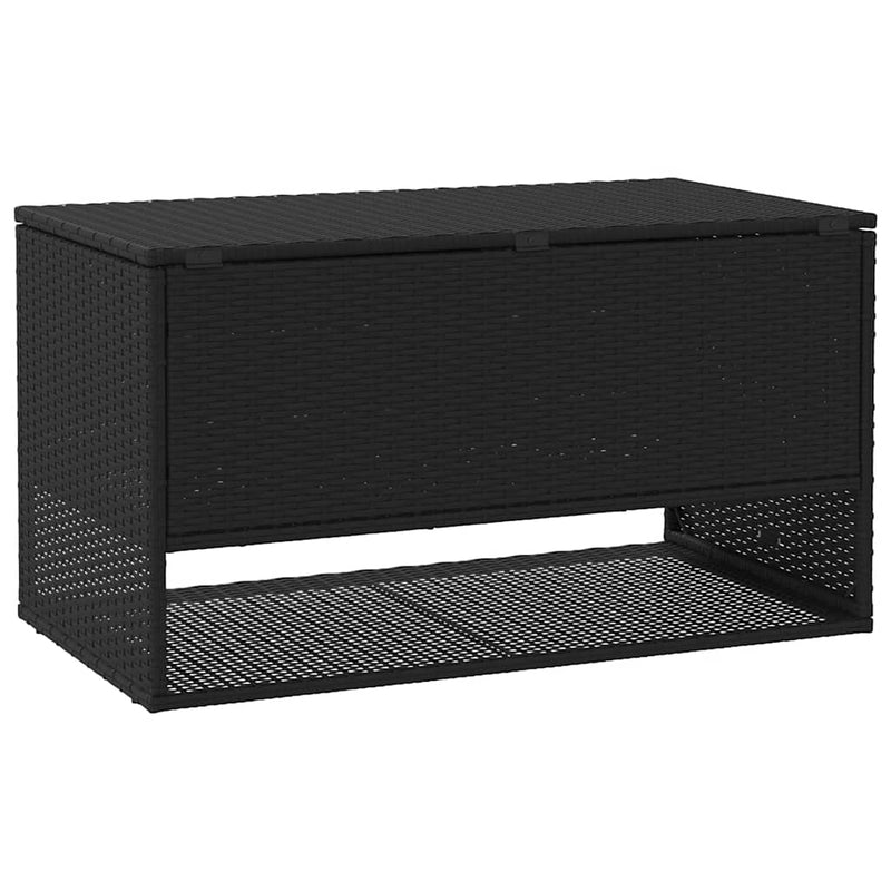 vidaXL fekete polyrattan kültéri párna doboz 100x55x55,5 cm
