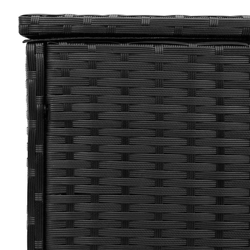 vidaXL fekete polyrattan kültéri párna doboz 100x55x55,5 cm