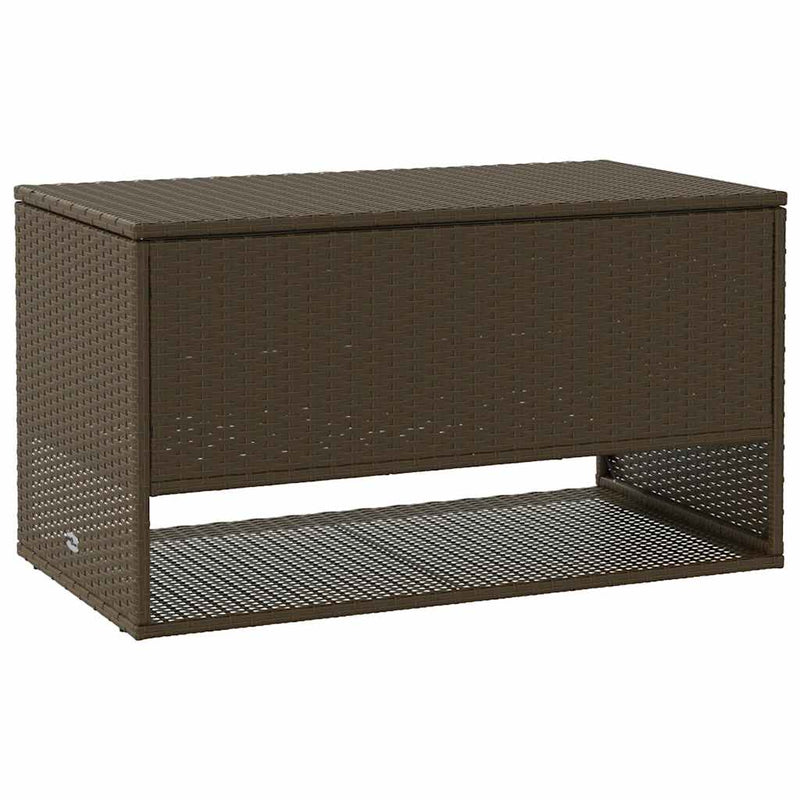 vidaXL barna polyrattan kültéri párna doboz 100x55x55,5 cm