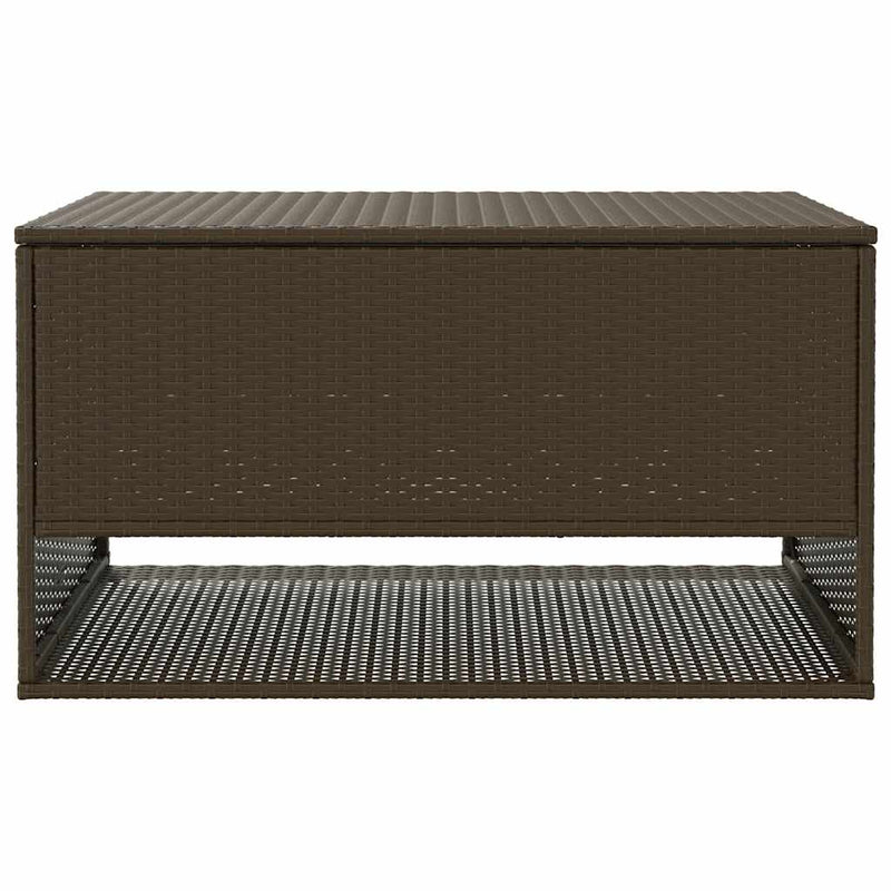 vidaXL barna polyrattan kültéri párna doboz 100x55x55,5 cm