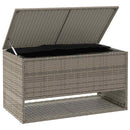 vidaXL szürke polyrattan kültéri párna doboz 100x55x55,5 cm