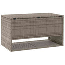 vidaXL szürke polyrattan kültéri párna doboz 100x55x55,5 cm