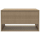 vidaXL bézs polyrattan kültéri párna doboz 100x55x55,5 cm