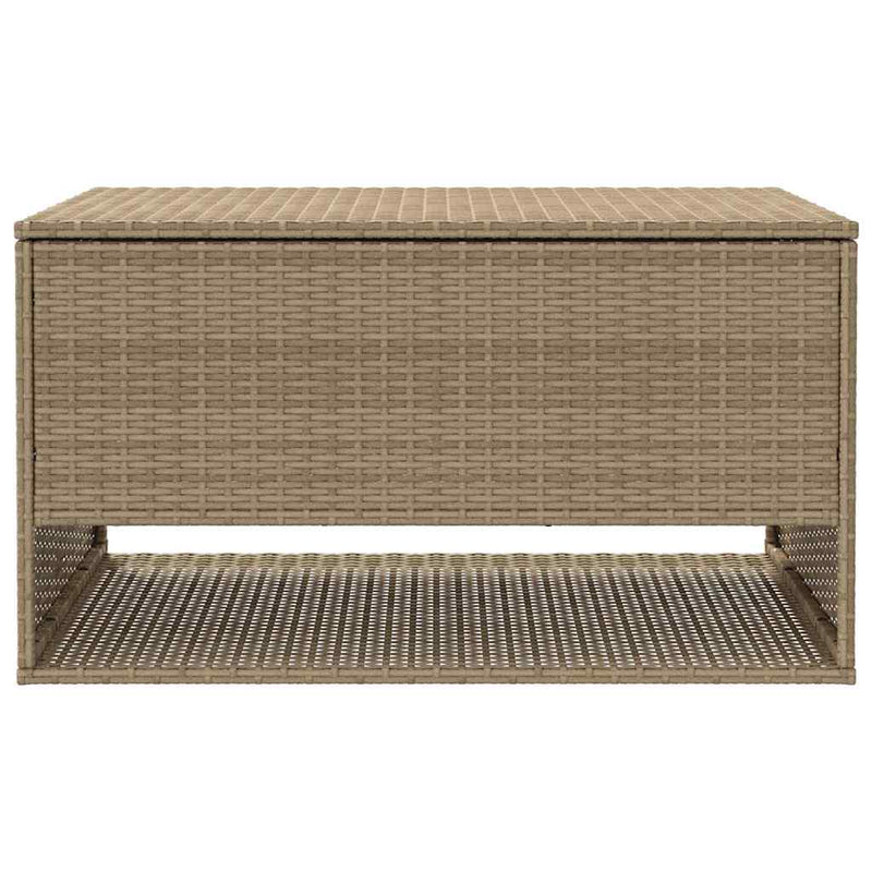 vidaXL bézs polyrattan kültéri párna doboz 100x55x55,5 cm