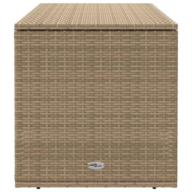 vidaXL bézs polyrattan kültéri párna doboz 100x55x55,5 cm