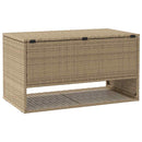 vidaXL bézs polyrattan kültéri párna doboz 100x55x55,5 cm
