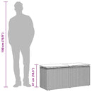 vidaXL szürke polyrattan kerti pad párnával 116 x 46 x 57 cm