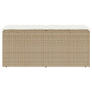 vidaXL bézs polyrattan kerti pad párnával 110x40x44 cm