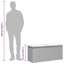 vidaXL bézs polyrattan kerti pad párnával 110x40x44 cm