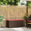 vidaXL barna polyrattan kerti pad párnával 110x40x44 cm