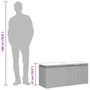 vidaXL fekete polyrattan kerti pad párnával 110x40x44 cm