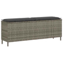 vidaXL barna polyrattan kerti pad párnával 110x30x40,5 cm