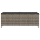 vidaXL barna polyrattan kerti pad párnával 110x30x40,5 cm