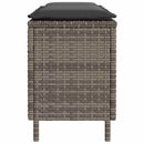 vidaXL barna polyrattan kerti pad párnával 110x30x40,5 cm