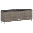 vidaXL barna polyrattan kerti pad párnával 110x30x40,5 cm