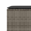 vidaXL barna polyrattan kerti pad párnával 110x30x40,5 cm