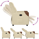 vidaXL krémszínű szövet dönthető fotel