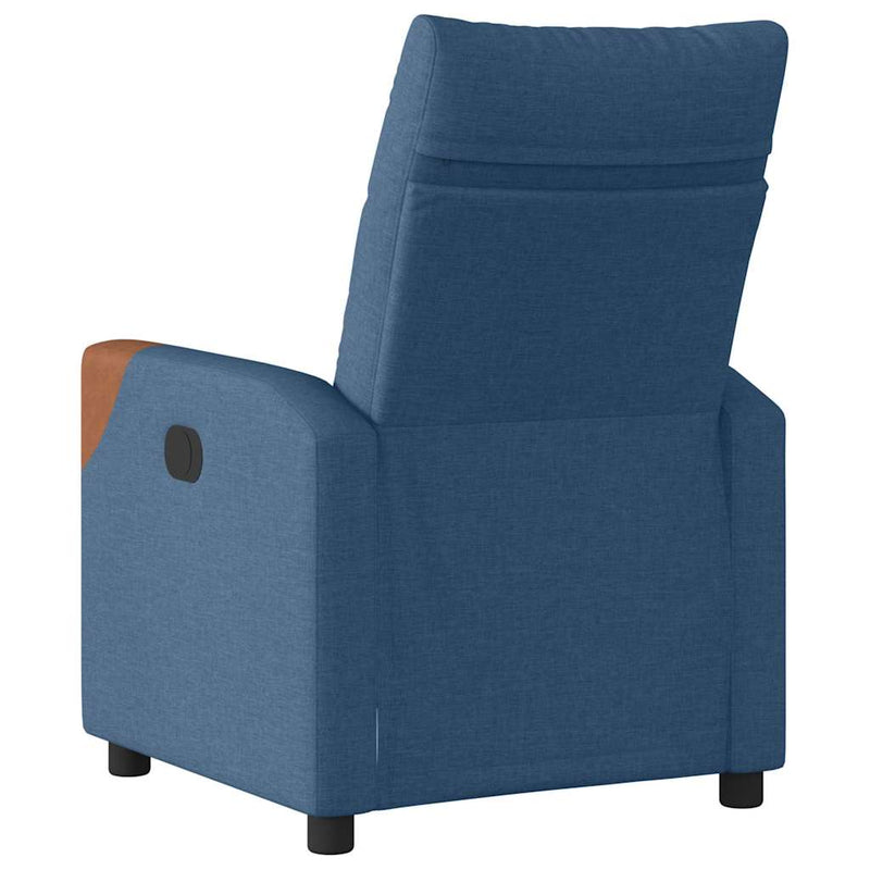 vidaXL kék szövet dönthető fotel