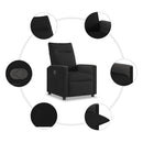 vidaXL fekete szövet dönthető fotel