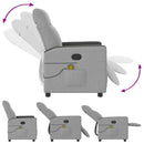 vidaXL felhőszürke szövet dönthető masszázsfotel