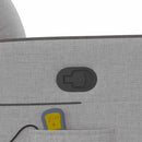 vidaXL felhőszürke szövet dönthető masszázsfotel