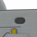 vidaXL világosszürke szövet dönthető masszázsfotel