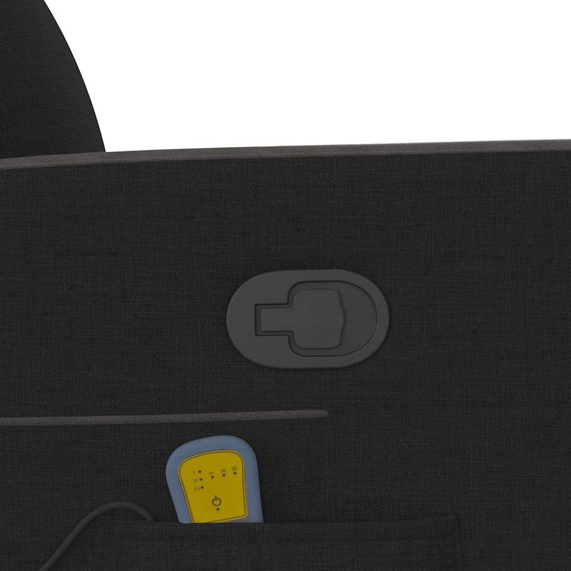 vidaXL fekete szövet dönthető masszázsfotel