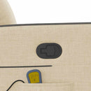 vidaXL krémszínű szövet dönthető masszázsfotel