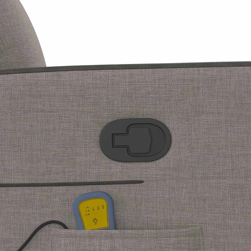 vidaXL tópszínű szövet dönthető masszázsfotel