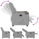 vidaXL felhőszürke szövet dönthető fotel