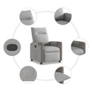 vidaXL felhőszürke szövet dönthető fotel