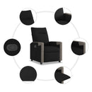 vidaXL fekete szövet dönthető fotel