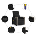 vidaXL fekete szövet dönthető masszázsfotel