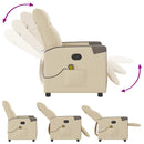 vidaXL krémszínű szövet dönthető masszázsfotel