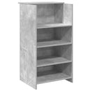 vidaXL recepciós pult betonszürke 55x50x103,5 cm szerelt fa