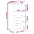 vidaXL recepciós pult kézműves tölgy 55x50x103,5 cm szerelt fa