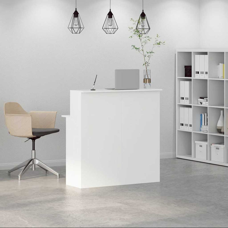 vidaXL fehér, rétegelt fa recepciós asztal 100 x 50 x 103,5 cm
