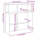 vidaXL recepciós pult betonszürke 100x50x103,5 cm szerelt fa
