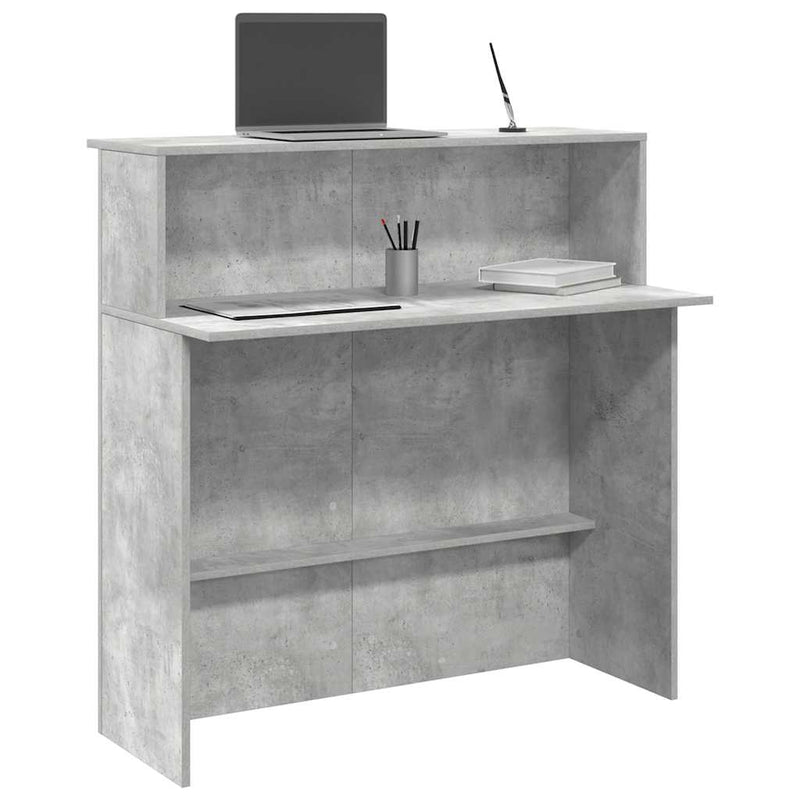vidaXL recepciós pult betonszürke 100x50x103,5 cm szerelt fa